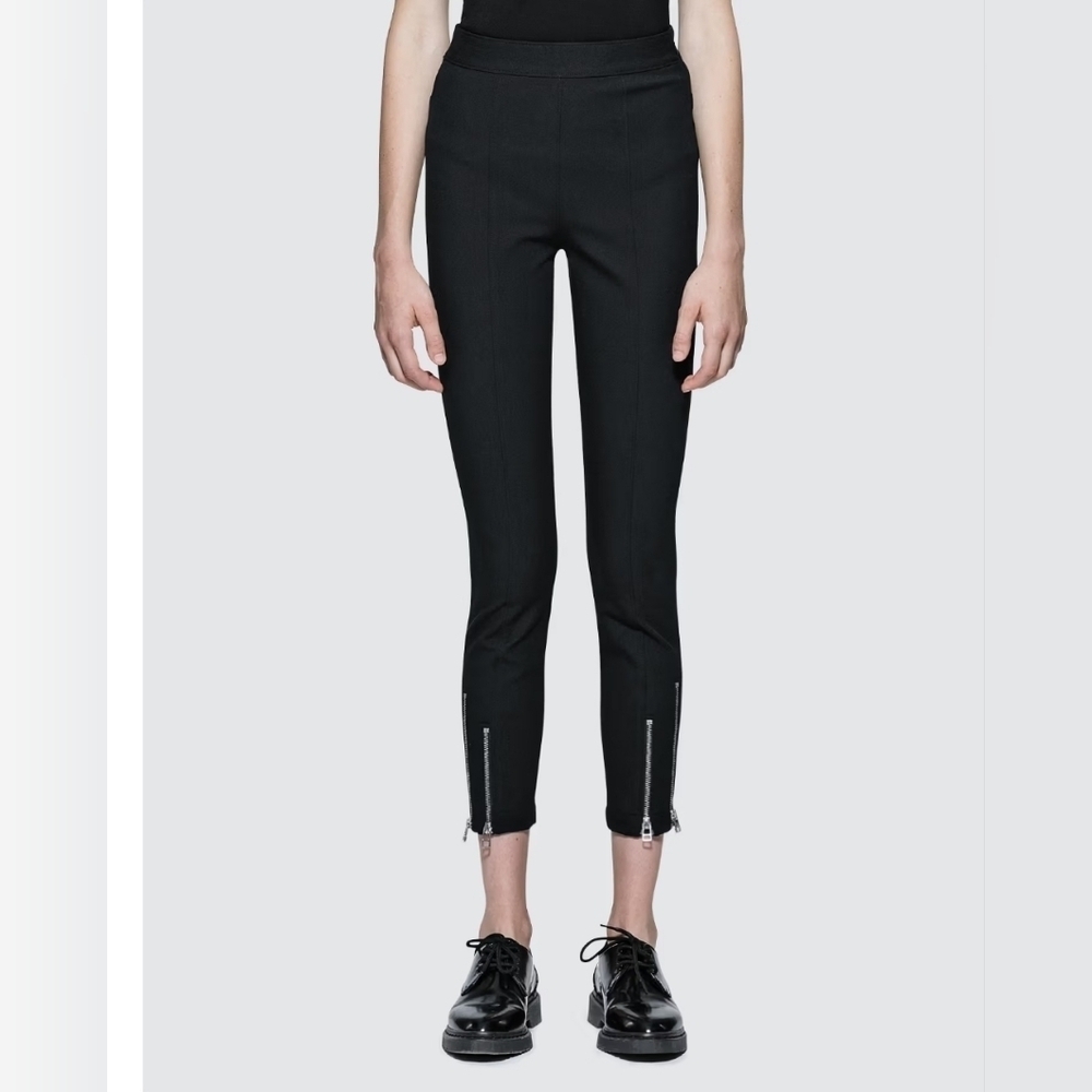 Alexander Wang Super Stretch Cotton Pant With Ankle Zippers size 10